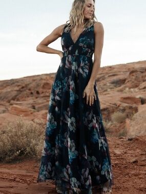 lynlee metallic maxi dress Baltic Born Womens Lynlee Metallic Maxi Dress | Pink Multi